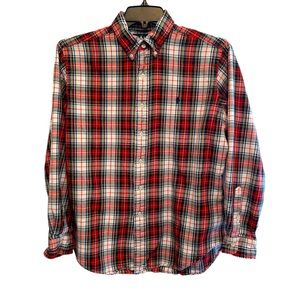 Ralph Lauren, classic fit, large, red blue yellow plaid
